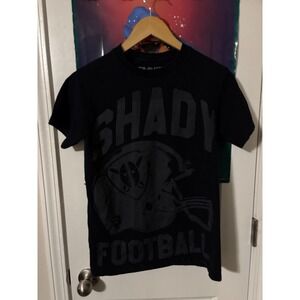 Eminem Shady Football Black T Shirt Men's Size S Rap Hip Hop Concert Merch